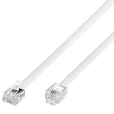 Telephone Cable RJ11 1.5m White