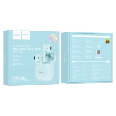 Wireless Hands Free Hoco EW19 Plus V5.3 &mu;&epsilon; Master/Slave Switch Hi-Fi Audio Sierra Blue