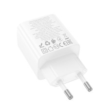 Travel Charger Hoco N56 Fundador Quad Port Charging 2x USB-C 20W + 2x USB-A 20W White