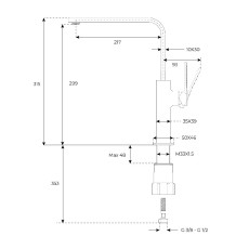 TEKA Stainless Steel Sink Faucet Rotating Easy-Quick FOT 994 3/8&rdquo;-1/2&rdquo;TOTAL