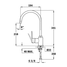 TEKA Stainless Steel Sink Faucet Rotating IN 995 1/2&rsquo;&rsquo;EASY