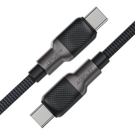 Data Cable Acefast C10-03  Metallic USB-C to USB-C 60W 20V/3A Braided Black 1.2m