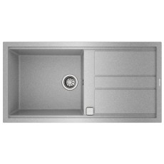 Liquid Granite Sink TEKA Single Bowl with Draining Board  for Built-in Installation 100x51cm NOVA 60 MAESTRO Stone Grey