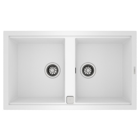 Liquid Granite Sink TEKA Double Bowl  for Built-in Installation 86x51cm NOVA 90 MAESTRO White