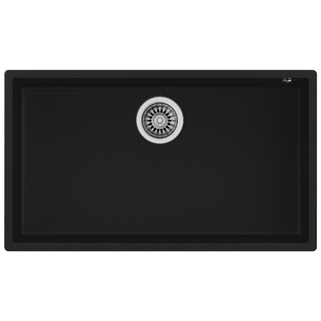 Liquid Granite Sink TEKA Single Bowl Undermount Installation 76x44cm SQUARE 72  MAESTRO Black