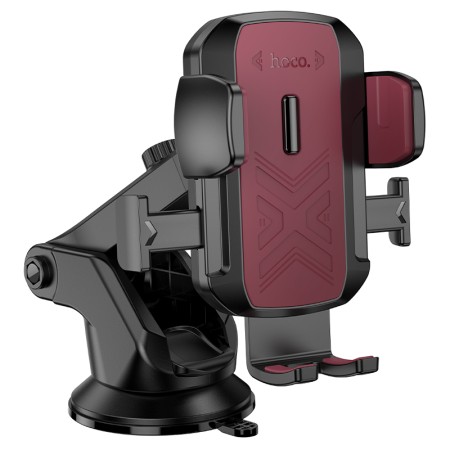 Car Mount Hoco H65 Gamble Dashboard Mounted for Devices 4.5"-7"  Black - Red