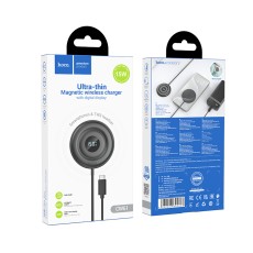 Charger Hoco CW61 Phantom 15W with LED Digital Real-Time Display 1m Black