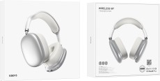 Wireless Stereo Headphone Hoco ESD15 Max Shadow V5.3 400mAh with Micro SD and AUX ports Silver