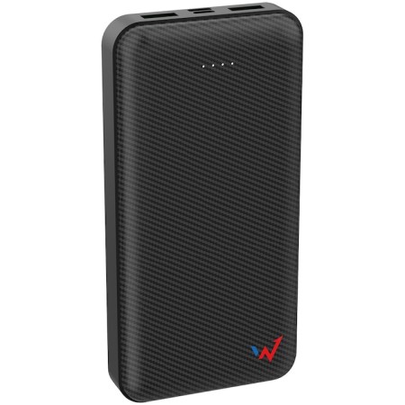Power Bank Wonder WX20C 20000mAh 20W with 2 x USB-A and 1 x USB-C Output Black