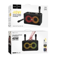 Wireless Speaker Hoco HA8 Ave 40W BT V5.4 TF CARD AUX USB 3000mAh with 2 Wireless Microphones