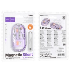 Bluetooth Mouse Hoco GM35 General Wireless with 5 Buttons DPI 1600 Romantic Purple