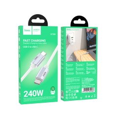 Data Cable Hoco U134 Primero USB-C to USB-C 240W Grey 1.8m
