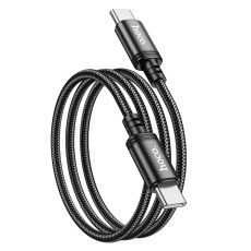 Data Cable Hoco X89 Wind USB-C  to USB-C 60W Braided 1m Black