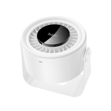 Hoco HX66 Desktop Fan 3000mAh 5 Airflow Speeds with LED Display White
