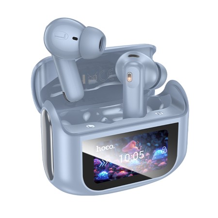 Wireless Hands Free Hoco EQ21 Sandy V5.4 with Active Noise Cancellation and ENC 400mAh 7h Talk Time Blue
