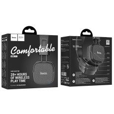 Wireless Stereo Headphone Hoco W56 Earl V5.4 250mAh with AUX and Microphone Black