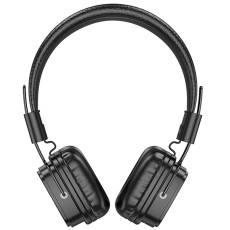 Wireless Stereo Headphone Hoco W56 Earl V5.4 250mAh with AUX and Microphone Black