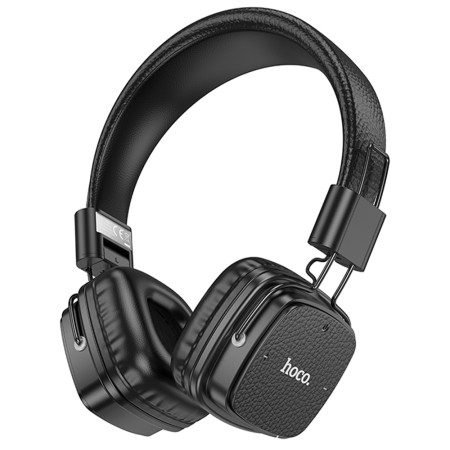 Wireless Stereo Headphone Hoco W56 Earl V5.4 250mAh with AUX and Microphone Black