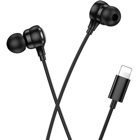 Hands Free Hoco Benevolent with Microphone Lightning Black 1.2m