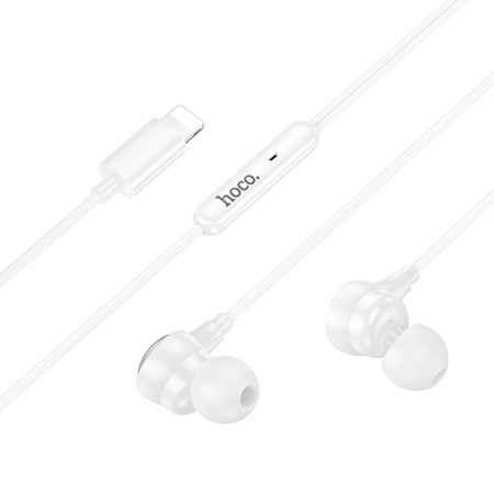 Hands Free Hoco Benevolent with Microphone Lightning White 1.2m