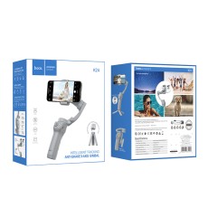 Gimbal Holder Hoco K24 for Devices 4.5"-7" 3600mAh V5.2 with 3-Axis Support Gray