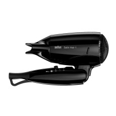 Hair Dryer Braun BRHD130 Satin Hair 1 Style & Go 1200W 2 Heating Levels Ionic Black