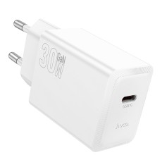 Travel Charger Hoco N70 Nuevo Single Port GaN PD30W USB-C 5V 3.0A White