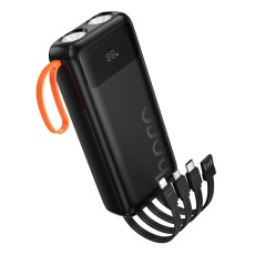 Power Bank Hoco J151A Spirit 20000mAh with 4 Output Cables, Flashlight and LED Display Black