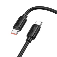 Data Cable Hoco X115 Surpass USB-C to USB-C 240W 5A  Fast Charging Black 1m