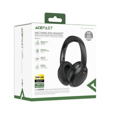 Wireless Foldable Headphones Stereo Acefast H6 500mAh v5.3 ANC AUX USB-C IPX4 Black
