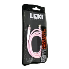 Data and Charging Cable Leki Black Concept USB-C to Lightning 1m Braided Pink