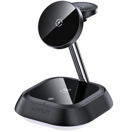 Acefast E16 3-in-1 20.5W Wireless Charging Desktop Stand for Charging 3 Devices with LED Lighting Black