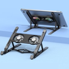 Laptop Cooler Hoco DH17 Black with 2 Fans and Lighting for Laptops up to 17.3"