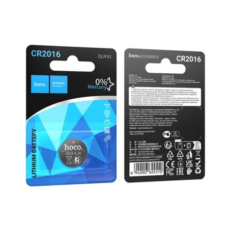 Buttoncell Lithium Hoco DLR10 CR2016 Pcs. 1