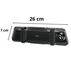 Rearview Mirror Mounted Cam Hoco DI36 1080p Full HD Ultra Wide Angle Lens 145° 9.66" Touch Screen Display and 720p Rear View Camera