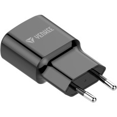 Travel Charger Yenkee YAC 4600 12W USB-A 5V/2.4 A with USB-A to Lightning 2.4A Apple Certified MFi Cable Braided Black 1m