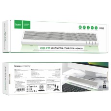 Computer Speaker Hoco BS66 Smooth 6W USB2.0 Bluetooth v5.0 and Operational Buttons White