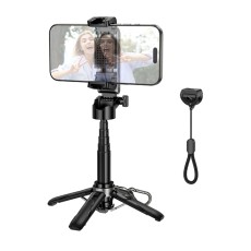 Selfie Stick and Base Holder Hoco K27 Magic Mini for Devices 4.5"- 7" with Remote Control Bluetooth v5.2 55mAh and Extension Option