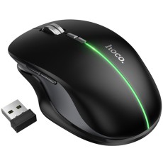 Bluetooth Rechargeable Mouse Hoco GM40 Dixon RGB Wireless 2.4GHz Bluetooth 5.0 with 7 Buttons 1600 DPI Black