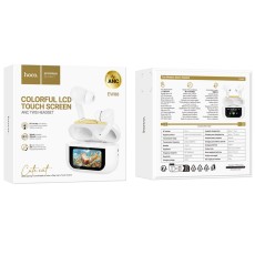 Wireless Hands Free Hoco EW88 Rampino ANC v5.4 280mAh 4h Talk Time and Multi-function Smart Touch Screen White