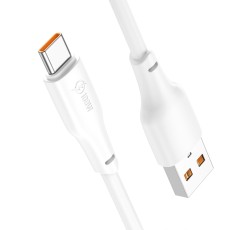 Cable Hoco X93 Force USB-A  to USB-C High Power 100W 6A White 1m