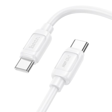 Cable Hoco X115 Surpass USB-C  to USB-C PD60W 3.0A White 1m