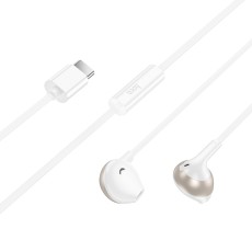 Hands Free Hoco M115 Sagacious USB-C Universal Earphones Hi-Fi Stereo with Microphone White 1.2m