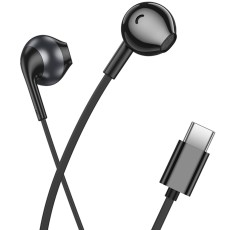 Hands Free Hoco M115 Sagacious USB-C Universal Earphones Hi-Fi Stereo with Microphone Black 1.2m