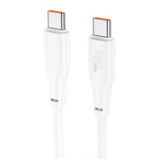 Cable Hoco X93 Force USB-C to USB-C PD100W 3A Fast Charging White 2m