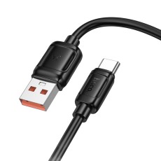 Cable Hoco X115 Surpass USB-A to USB-C 100W 5A Black 1m