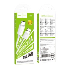 Cable Hoco X88 Gratified USB-&Alpha;  to USB-C 3A White 2m