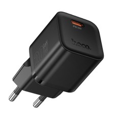 Travel Charger Hoco N64 Ingenious Single Port GaN PD20W USB-C 5V 3.0A Black