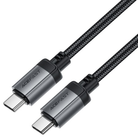 Cable Acefast C20-03 Aluminum Alloy USB-C to USB-C 60W 20V/3A USB2.0 Braided Black 1.2m