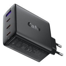 Travel Charger Acefast A94 Fast Charging 3xUSB-C + 1xUSB-A PD100W GaN Black
